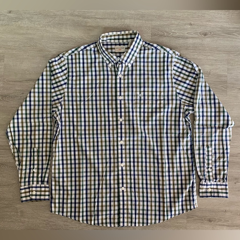 Dockers Dress Shirt Button Up LARGE